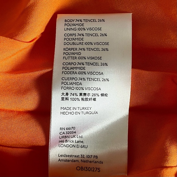 Anthropologie Maeve Flounced Halter Maxi Dress Pink Orange Large NWOT - Picture 13 of 13